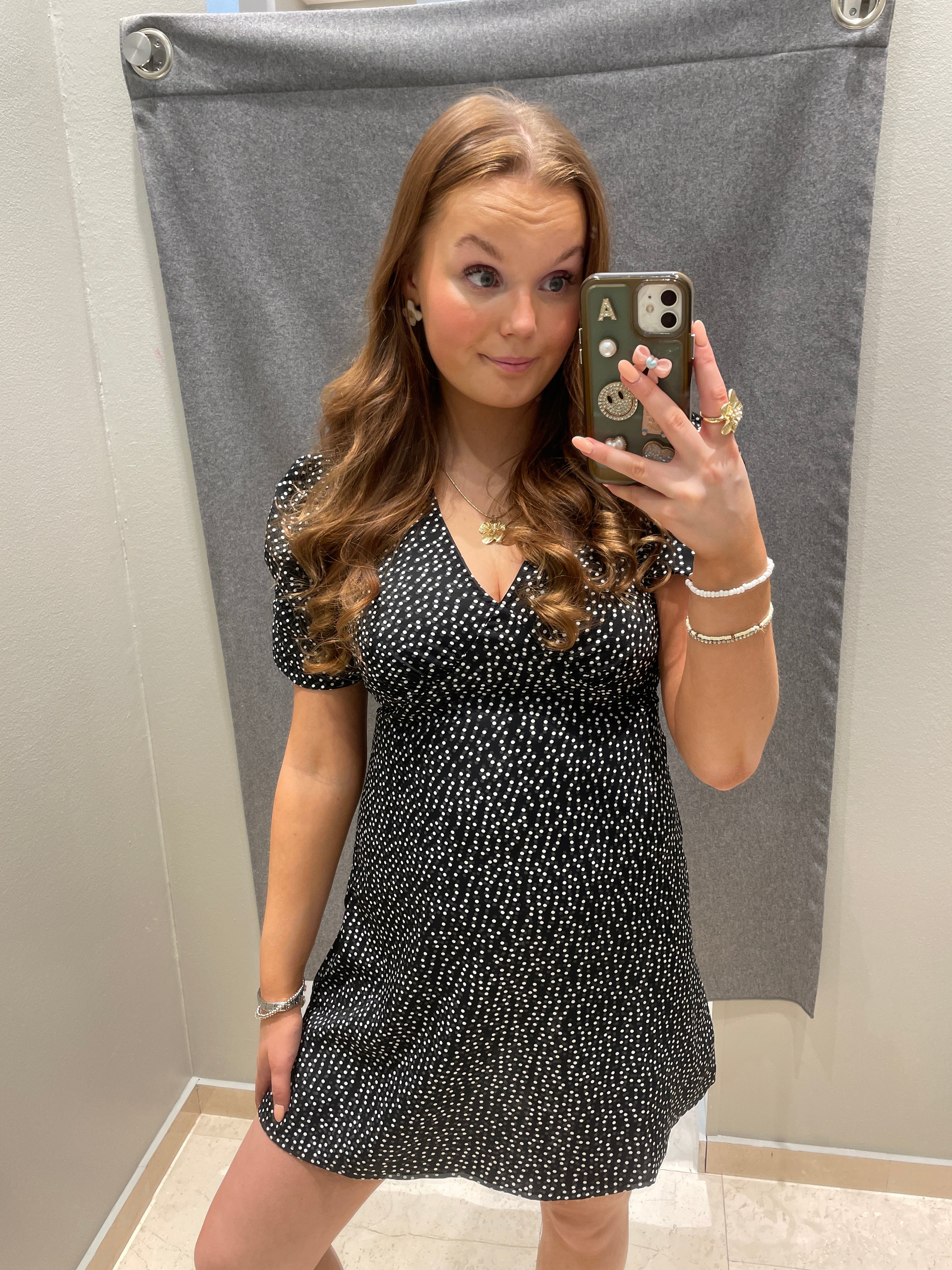 VIMINNA Short Dress - Black