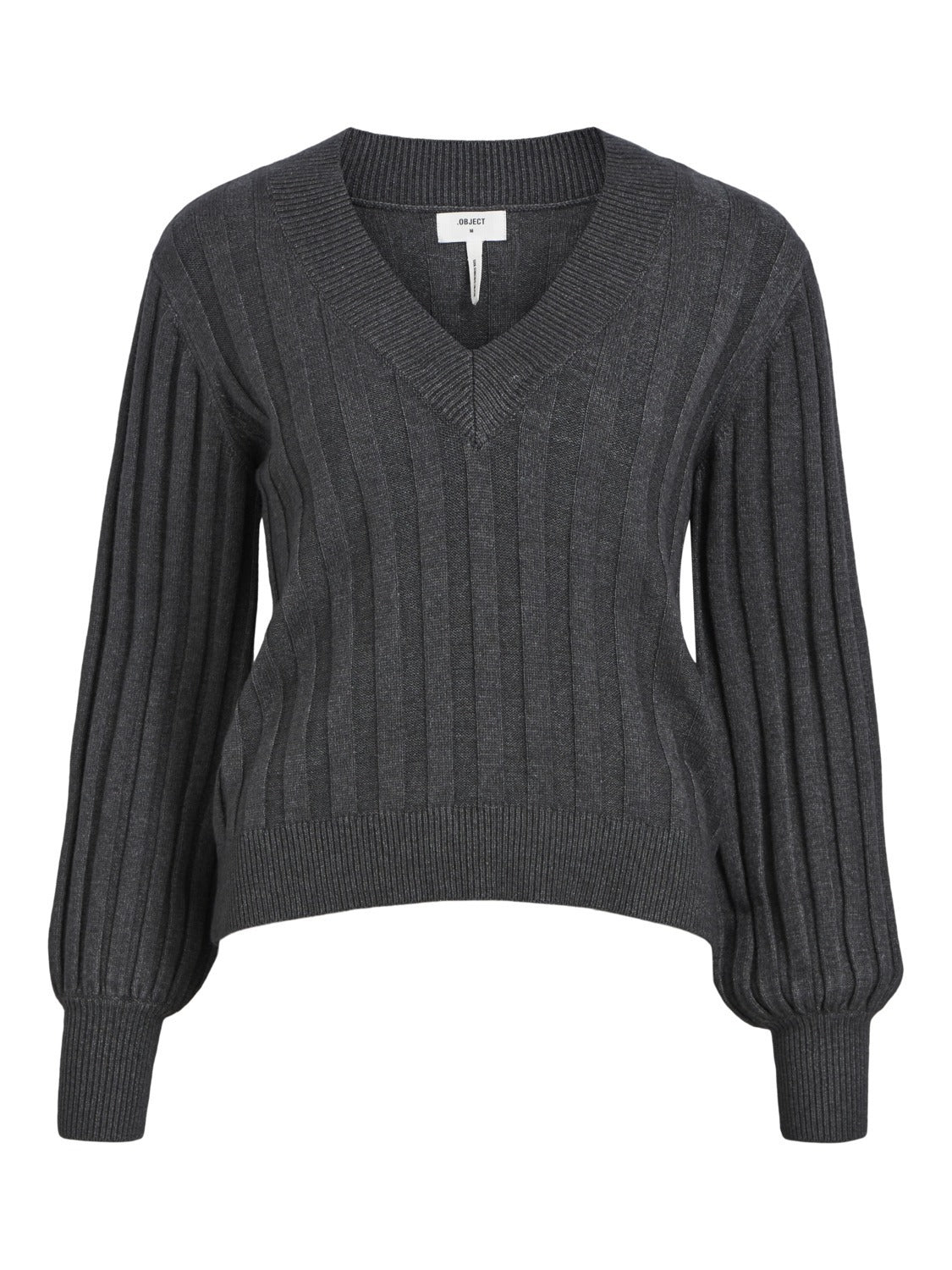 OBJALICE Pullover - Dark Grey Melange