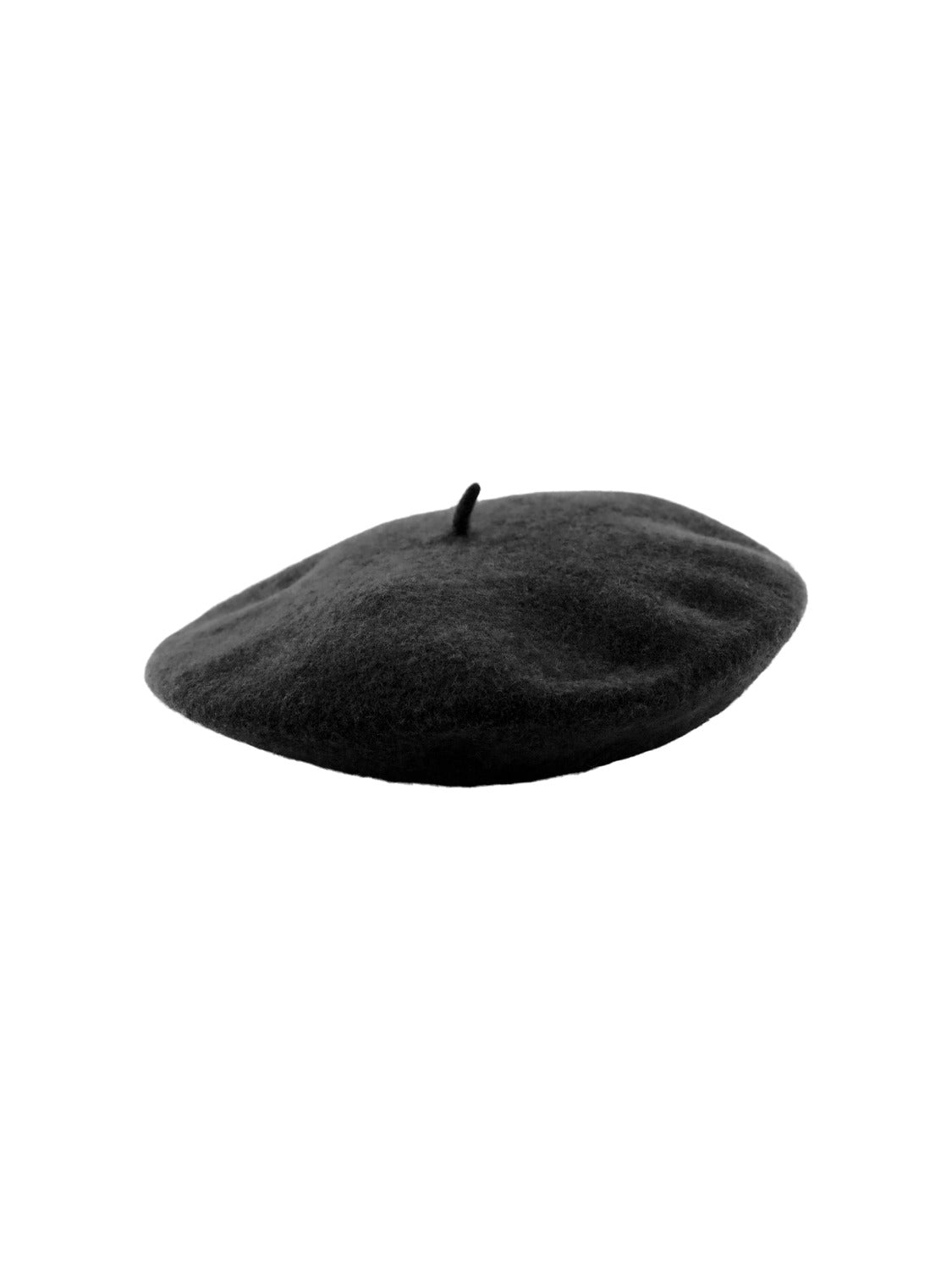 PCFRENCH Wool Beret - Black