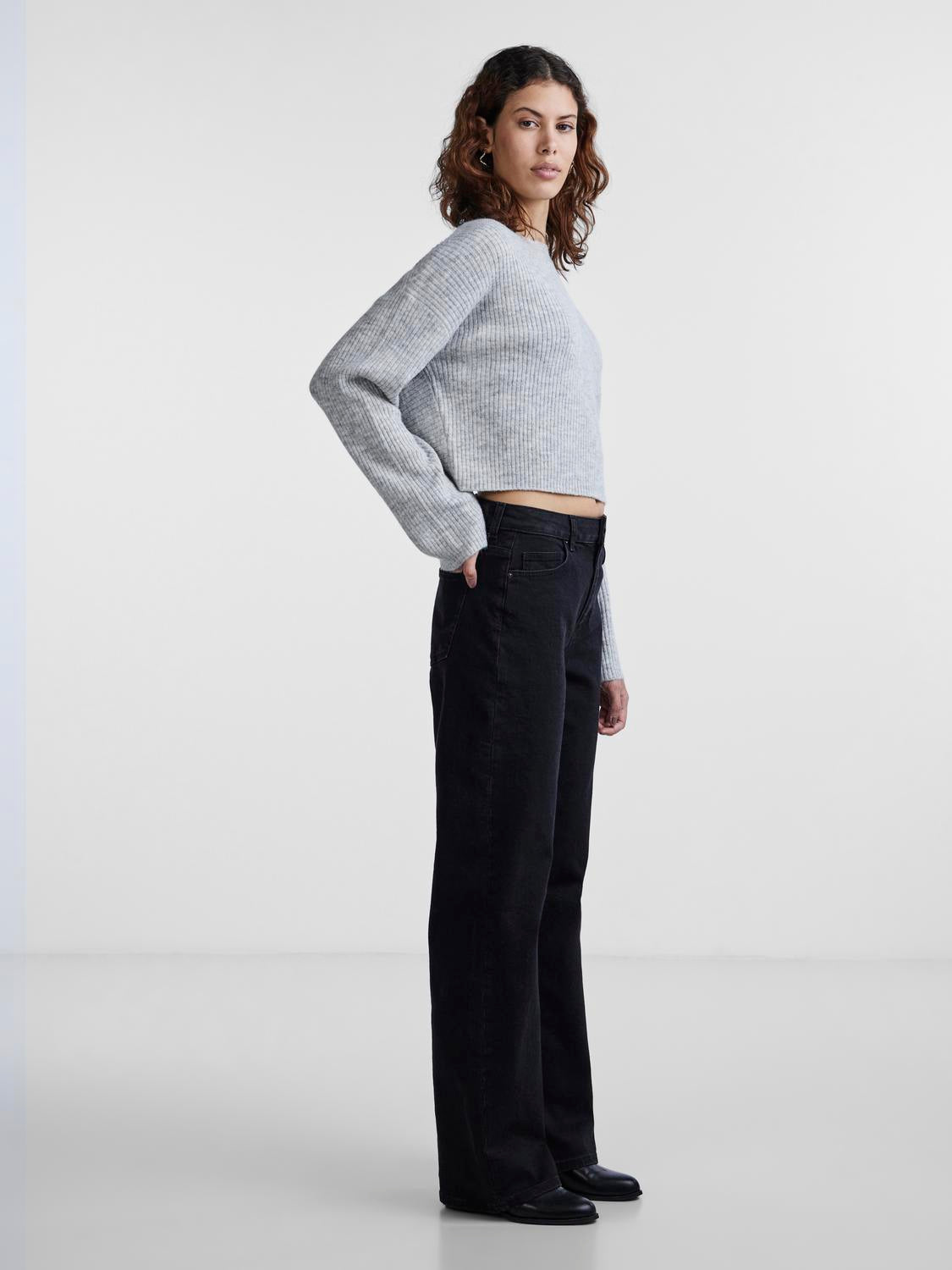 PCJUNA Pullover - Light Grey Melange