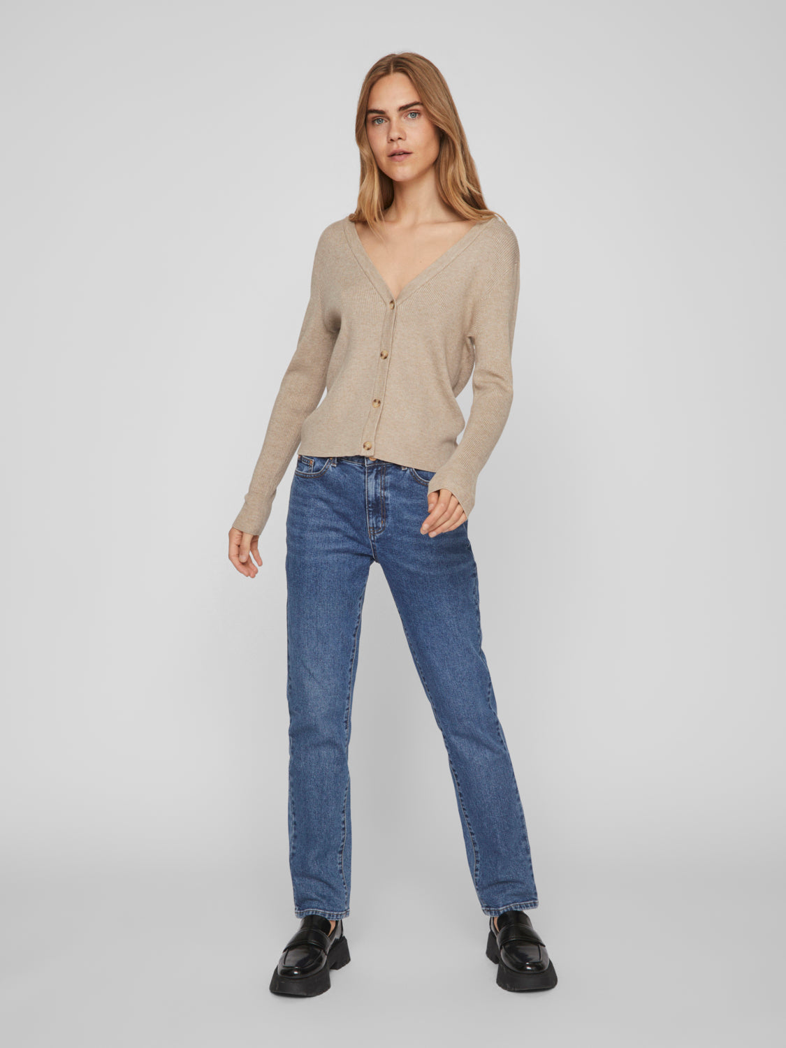 VICOMFY Cardigan - Natural Melange