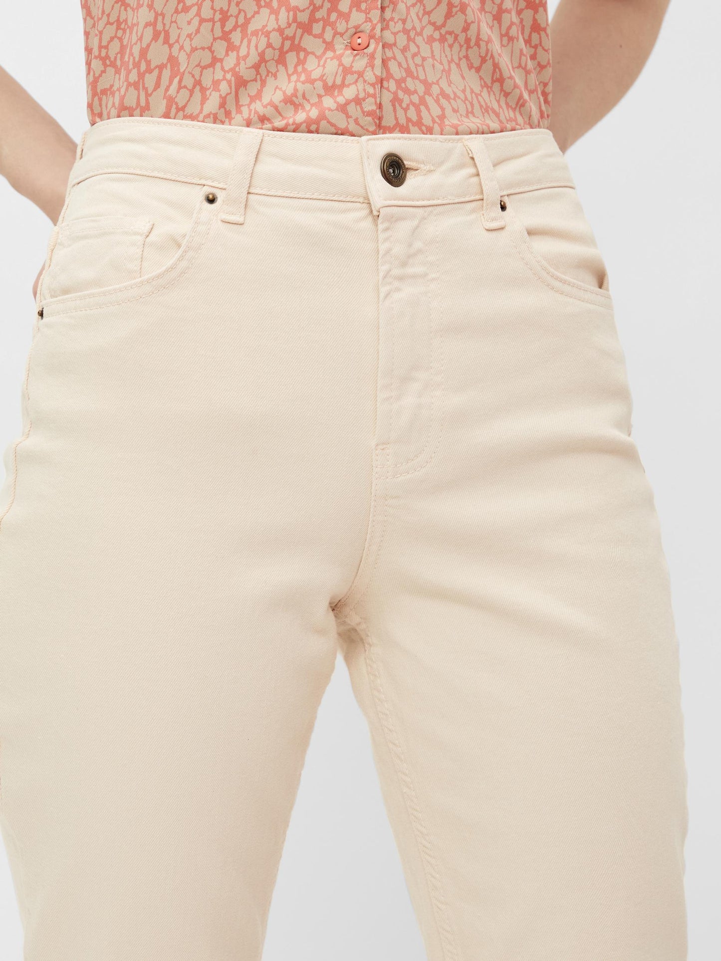 PCLEAH Mom Jeans - birch