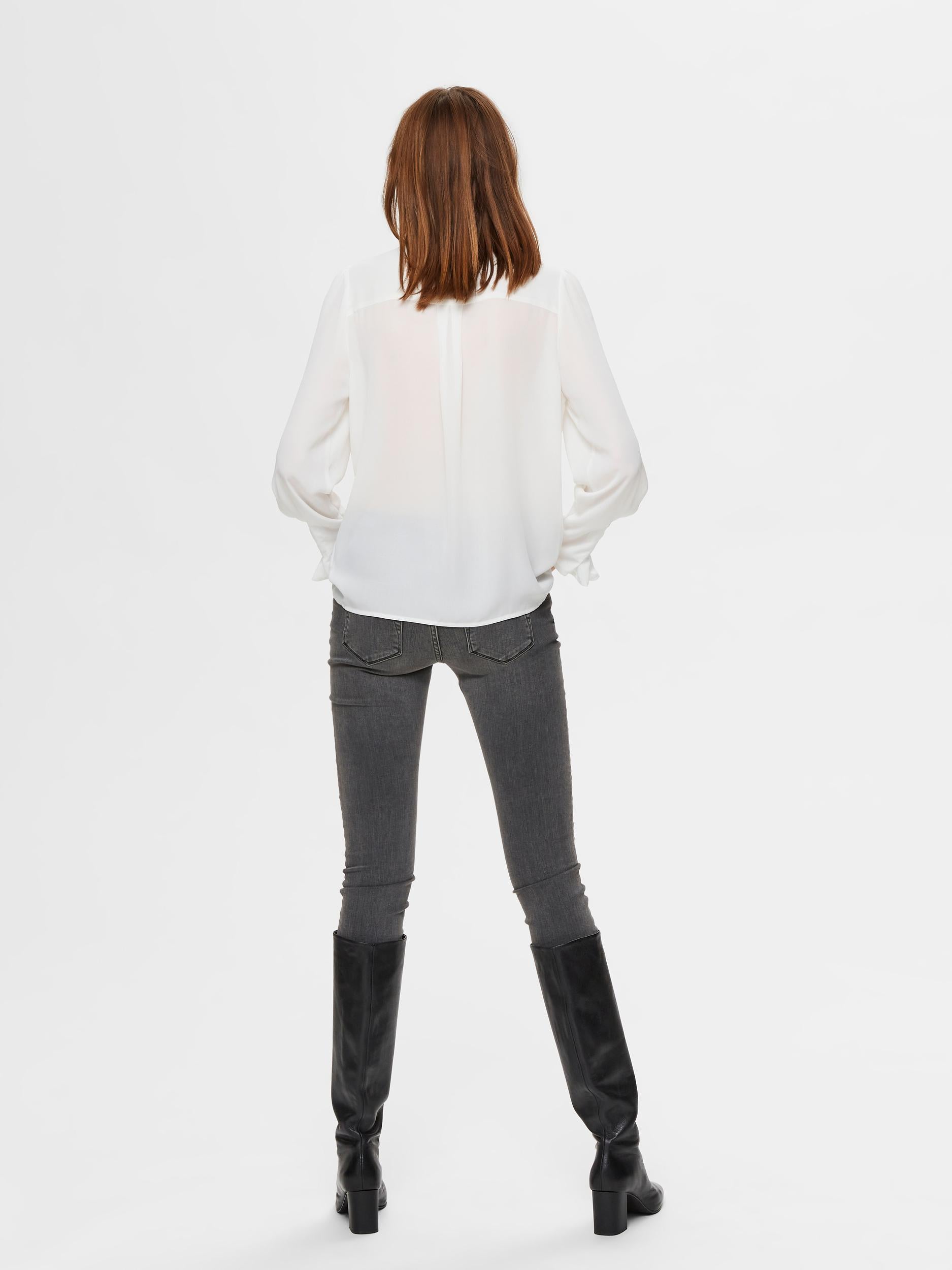 SLFLIVIA L/S Top - snow white