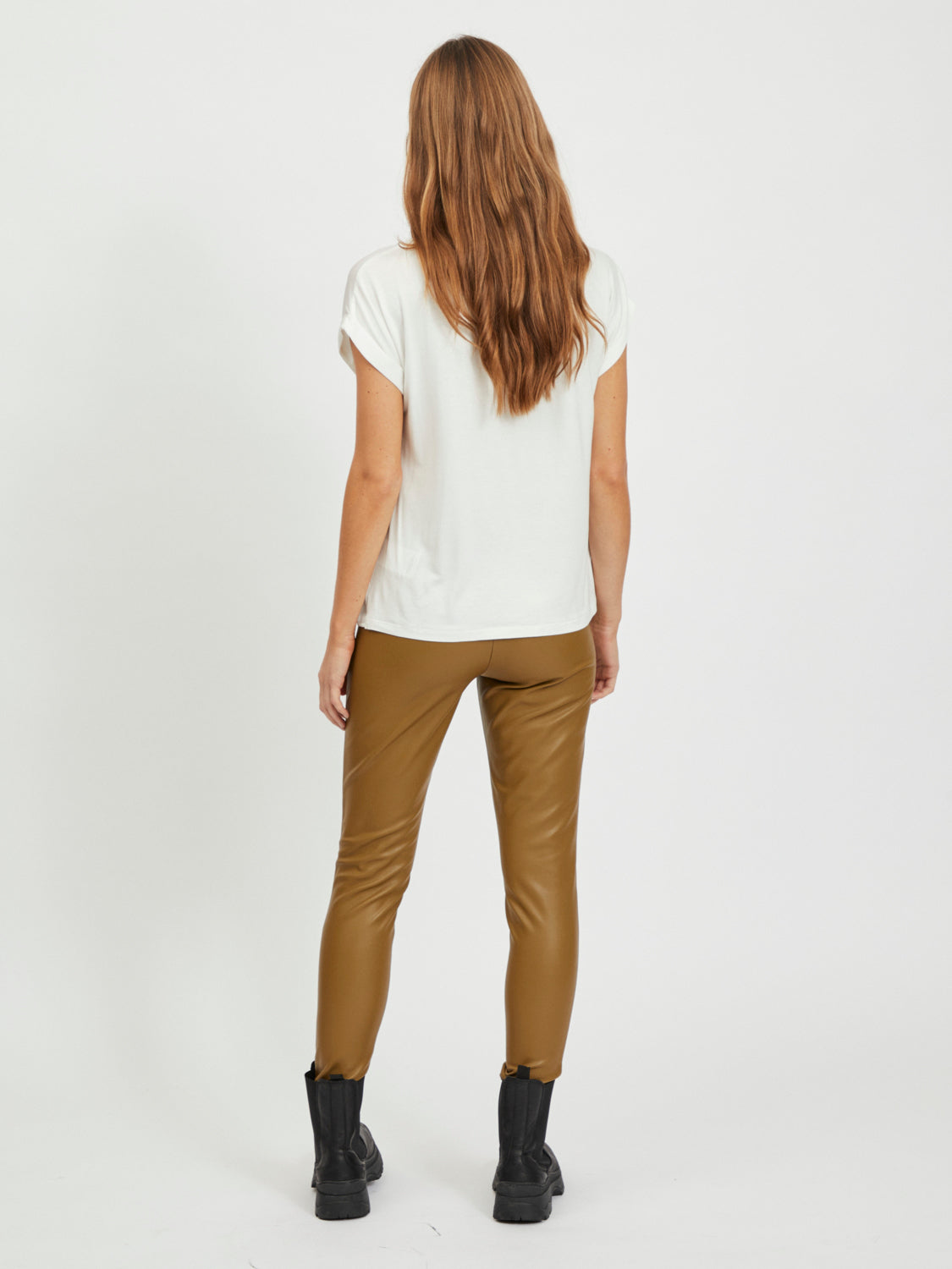 VIELLETTE S/S Satin Top - snow white