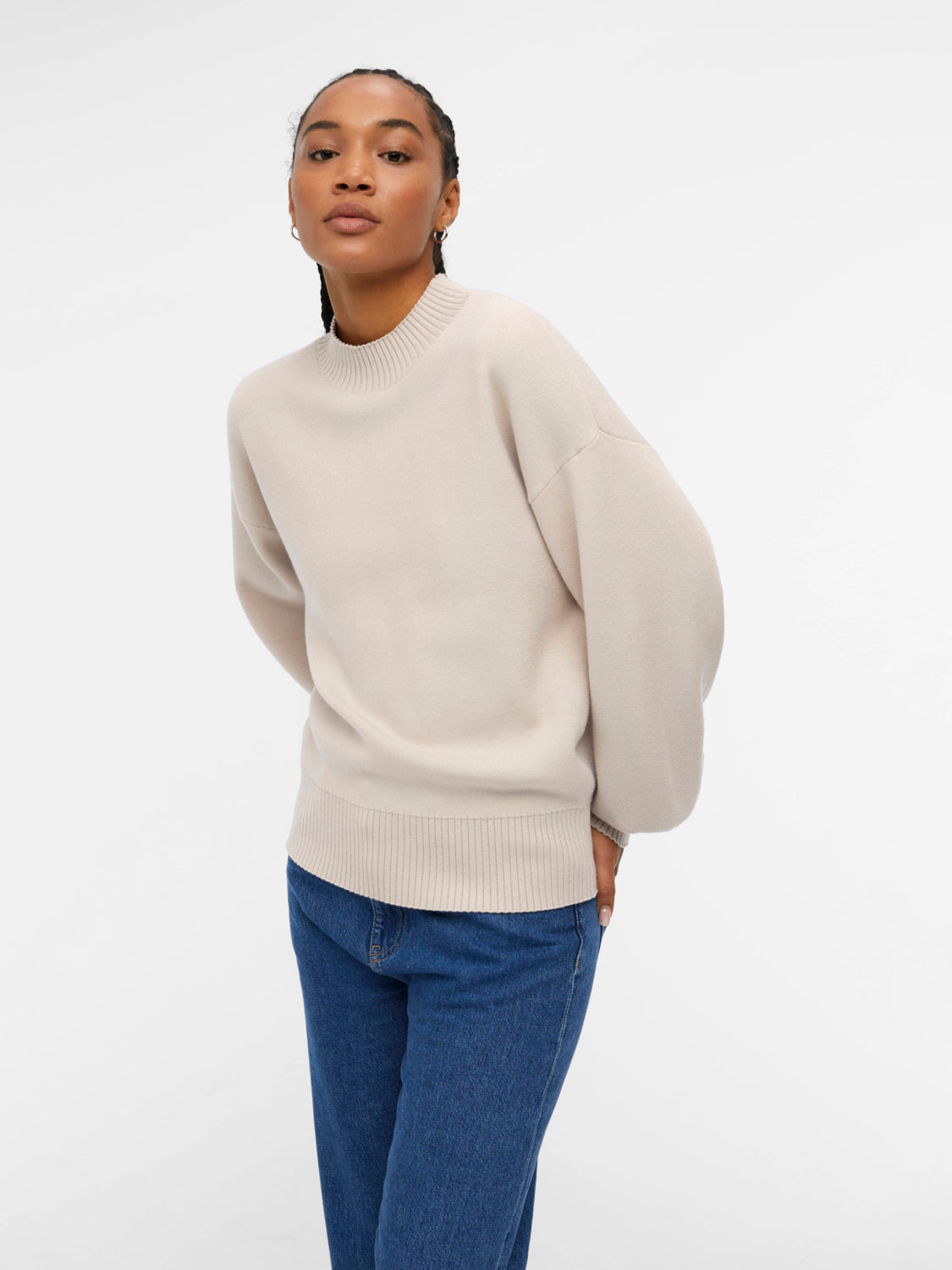 OBJREYNARD Pullover - Silver Gray