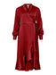 OBJSATEEN Dress - Red Dahlia
