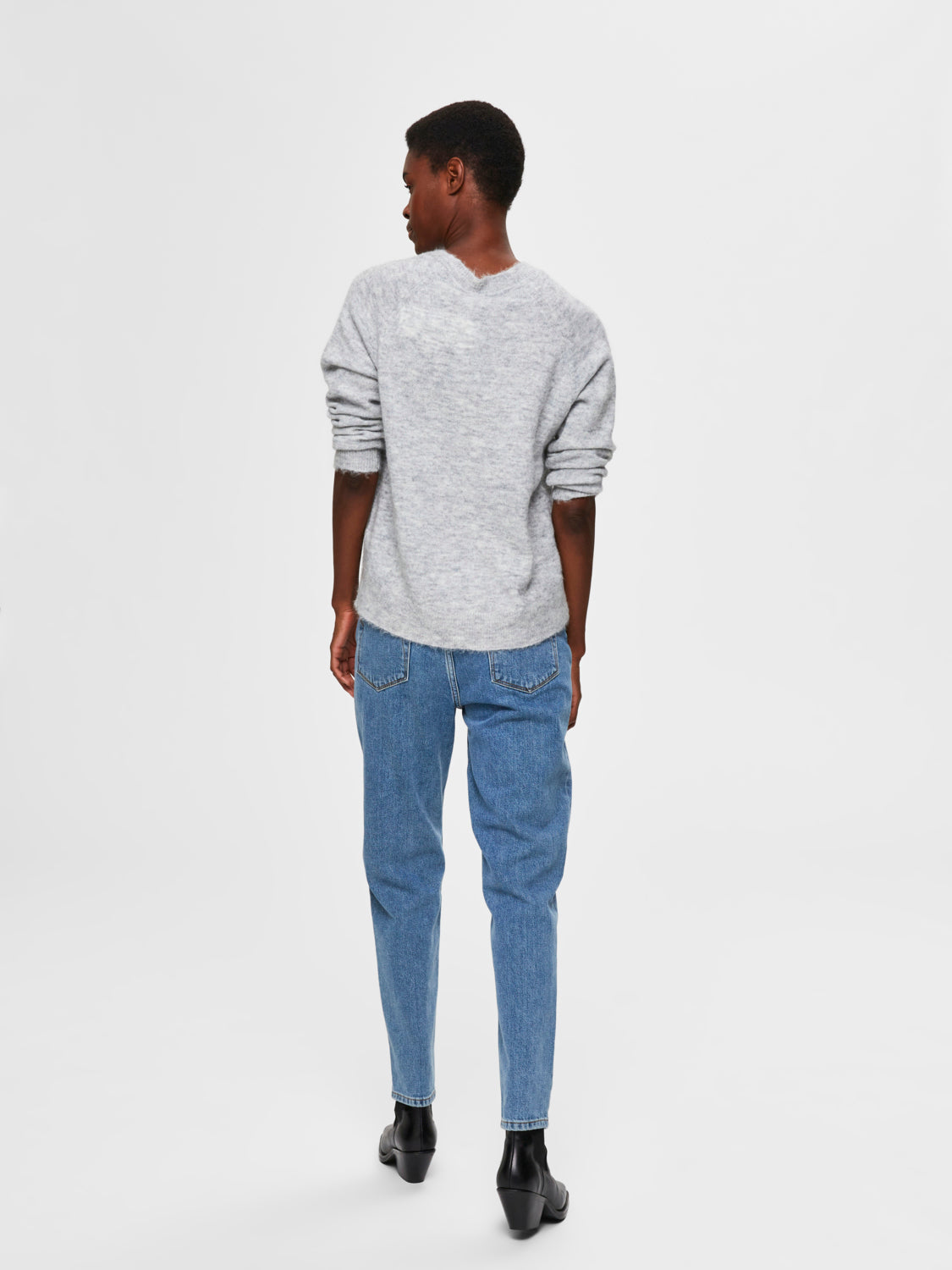SLFLULU Pullover - Light Grey Melange